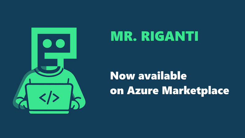 Mr. RIGANTI, Our Azure DevOps Coding AI Agent, Now Available as SaaS
